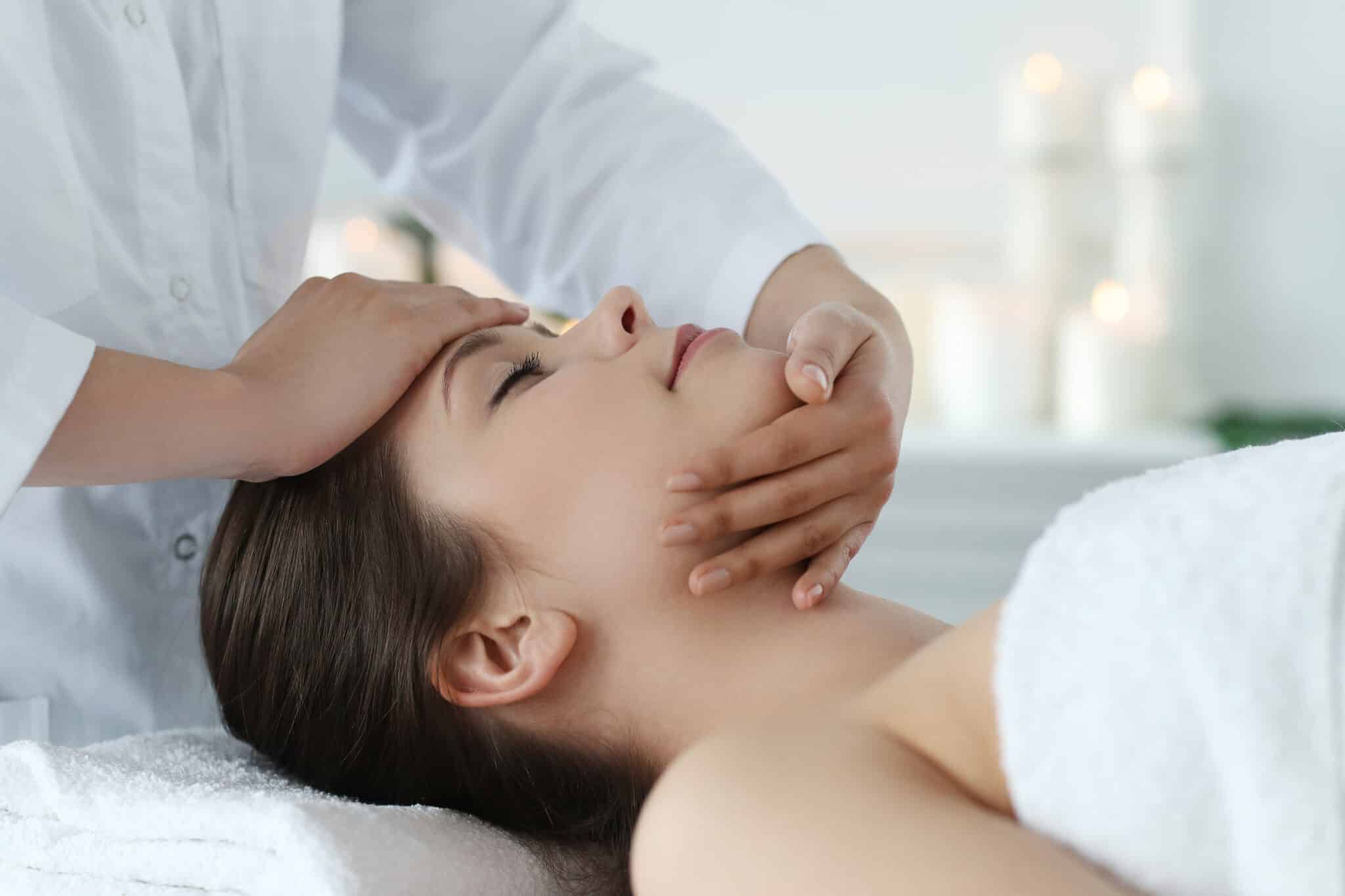 Beauty and healthcare. Woman in spa salon